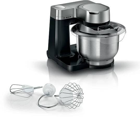 Bosch Serie 2 MUMS2VM00, 3,8 l, Černá, Stříbrná, 1,1 m, Nerezová ocel, Plast, 900 W