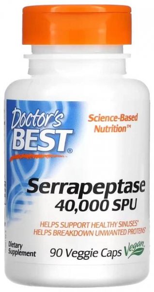 Serrapeptase, 40,000 SPU, 90 Veggie Caps