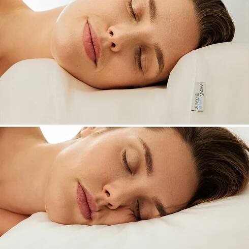 Sleep&Glow POLŠTÁŘ OMNIA S POVLAKEM PROTI SPÁNKOVÝM VRÁSKÁM