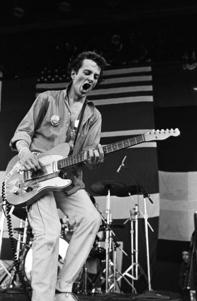 Joe Strummer, of punk rock band The Clash, performs onstage (Getty Images)