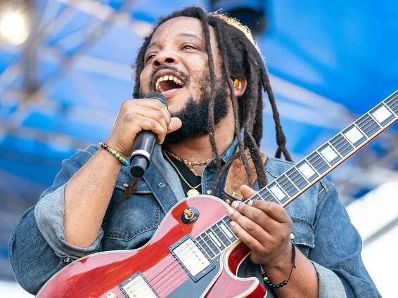 Stephen Marley performs during the 60th annual Newport Folk Festival 2019 at Fort Adams State Park on July 28, 2019 in Newport, Rhode Island