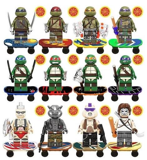 Želvy Ninja 12 ks Figurky