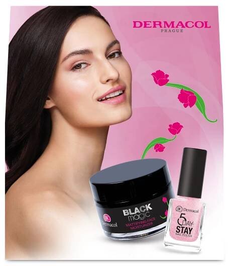 Dermacol Dárkový balíček Black magic hydratační gel a lak na nehty | Dermacol • péče o pleť, tělo a dekorativní kosmetika Dermacol
