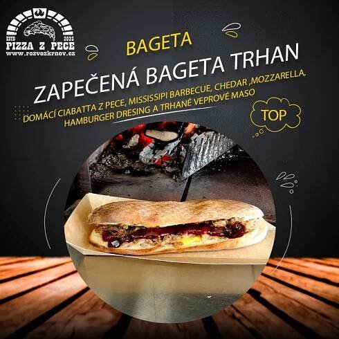  Zapečená bageta trhan