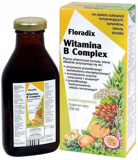 Floradix Vitamín B Complex tekutina 100% rostlinná 250 ml + DÁREK