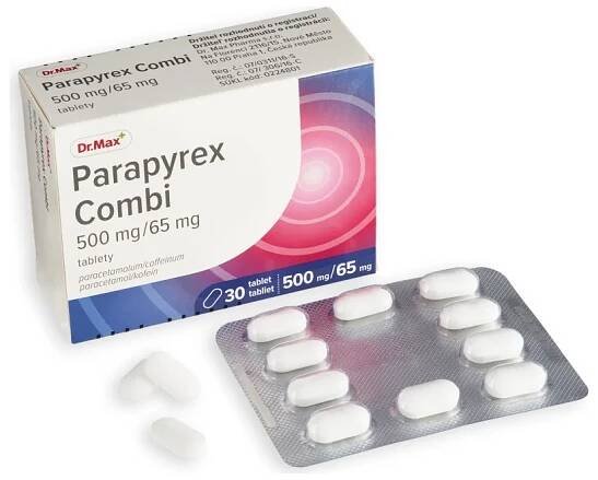 Parapyrex Combi 500 mg / 65mg 1×30tbl, liek proti bolesti a horúčke