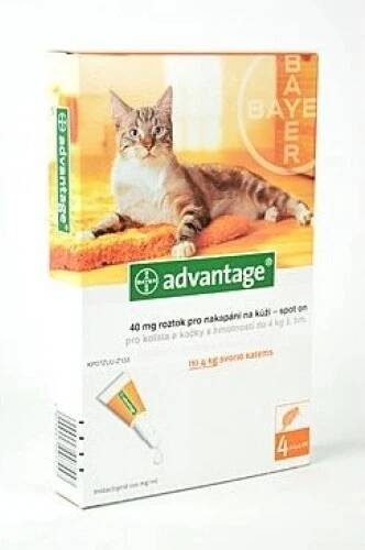 Advantage Spot-on pro malé kočky a králíky 40 mg 4 x 0,4 ml