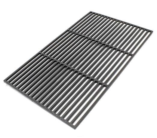 Litinový grilovací rošt čtvercový 60 x 40 cm pevný pro gril na dřevěné uhlí plynový