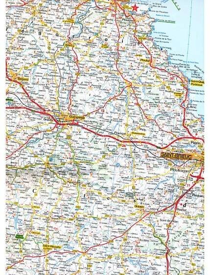 mapa Brittany (Bretaň) 1:200 t. | knihynahory.cz