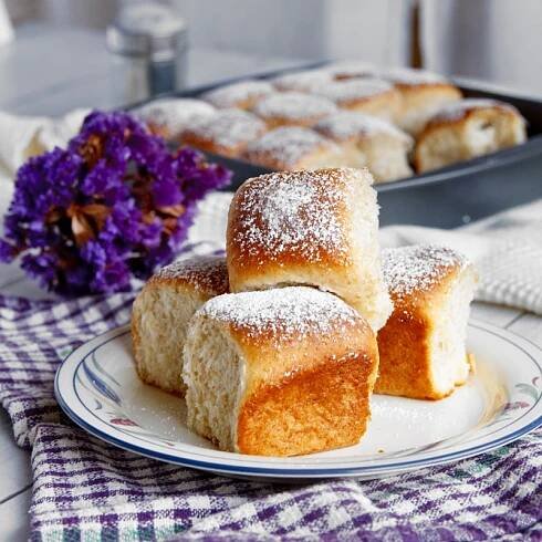 Fitness celozrnné Honzovy buchty s tvarohem - zdravý recept