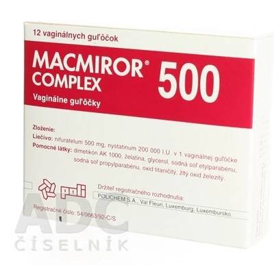 MACMIROR COMPLEX 500  12 Pesar (Gynekologické léky)
