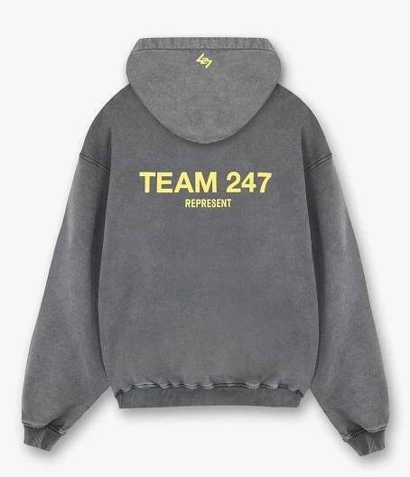 Team 247 Oversized Hoodie - Pewter Lemon