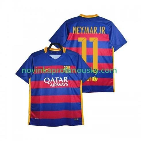 FC Barcelona Dres Neymar JR 11 2015-2016 Retro Domácí Fotbalové Dresy pro Muže Krátký rukáv