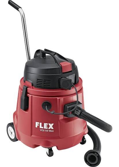 FLEX VCE 50 WET, Vysavač na mokré vysávání s integrovanou vodní pumpou až 233 L/min , 50 l