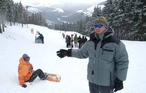 Snowboarďáci fotka
