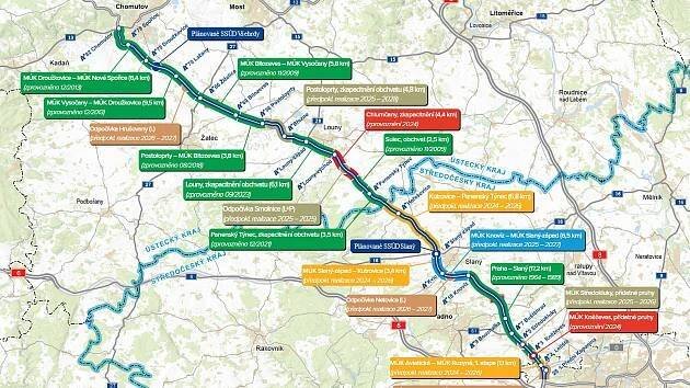 ŘSD chce v příštím roce začít stavět klíčové úseky dálnice D7 u Slaného