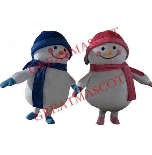 Affordable Happy Snowman Mascot Costume