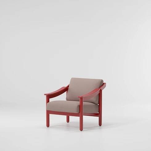 Loden Indoor Club armchair RED Sixties Edition