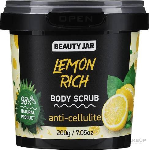 Beauty Jar Anti-Cellulite Body Scrub Lemon Rich - Anticelulitidní tělový peeling