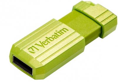 Verbatim USB flash disk, USB 2.0, 32GB, Store,N,Go PinStripe, zelený, 49958, pro