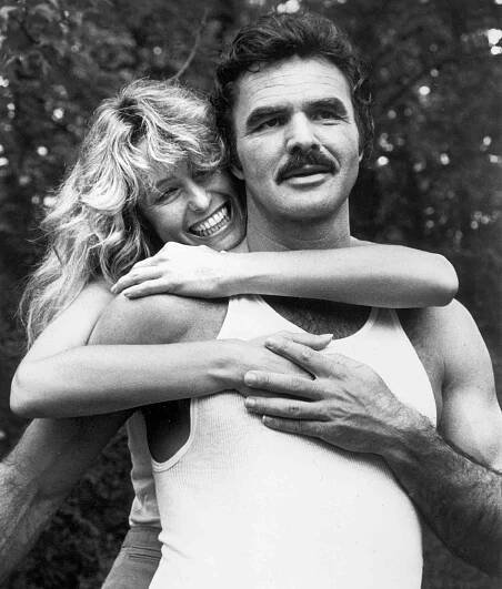 Farrah Fawcett, Burt Reynolds, on-set of the Film, The Cannonball Run, 20th Century-Fox, 1981