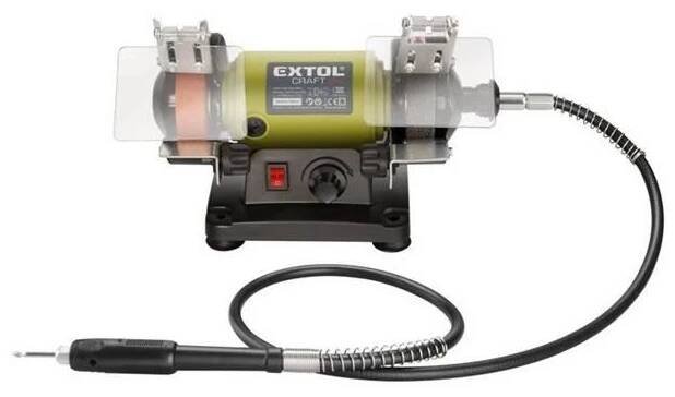 Stolní bruska dvoukotoučová s přímou bruskou EXTOL CRAFT 120W