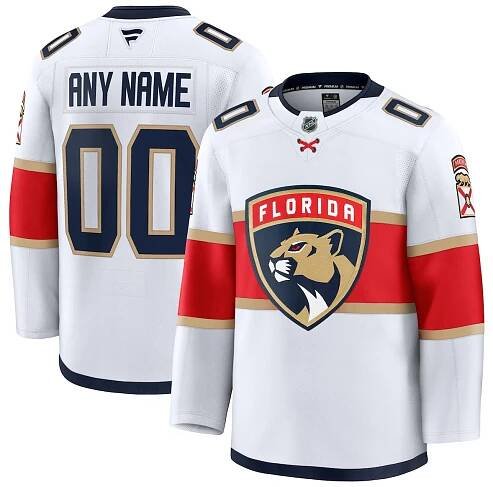 Men's Florida Panthers Fanatics White Away Premium Custom Jersey