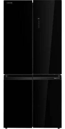 Chladnička Toshiba GR-RF677WI-PGJ(22) No Frost 189,8 cm Černé sklo 4 dveře