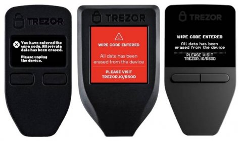 Wipe Trezor with self-destruct PIN code