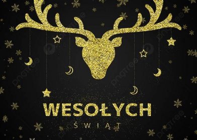 Polish Christmas Golden Deer Head Background, Poland, Christmas, Merry ...