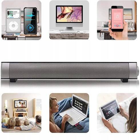 BLUETOOTH REPRODUKTOR FM SOUNDBAR K POČÍTAČI NOTEBOOK FM USB MINI JACK 3,5 mm Obsahuje baterie ano