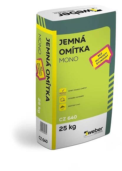 Weber Saint-Gobain Jemná omítka mono CZ 640 25 kg