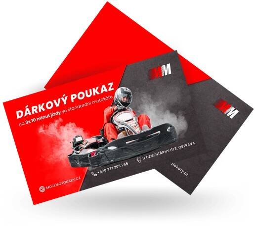 Dárkové poukazy na motokáry