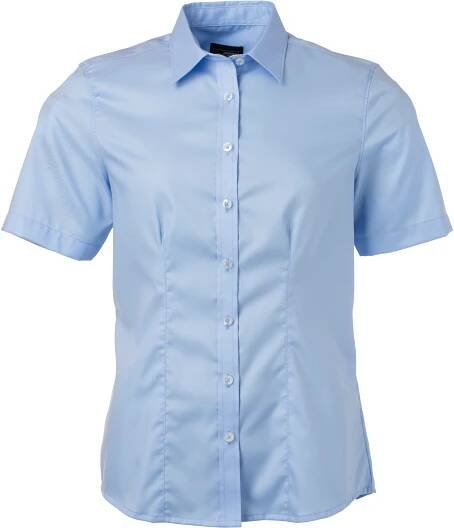Daiber James & Nicholson Dámská business košile krátký rukáv Micro Twill Easy Care