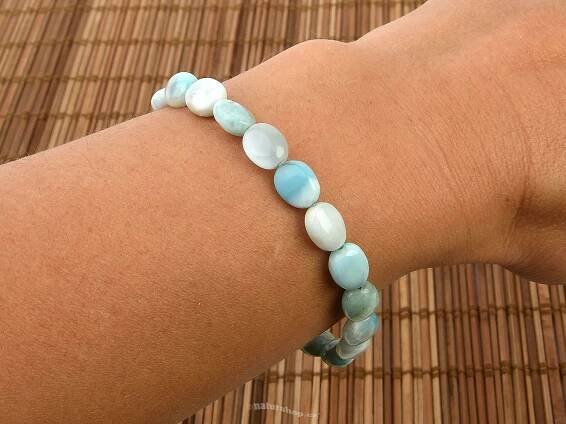 Larimar náramek oválky - naturshop.cz