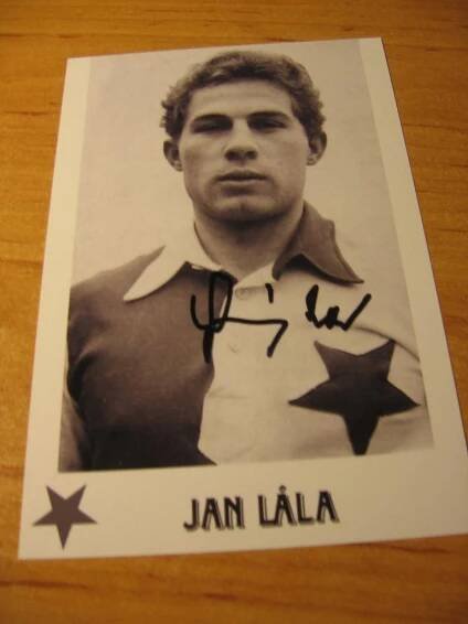 # # # Jan Lála - fotbal - Slavia Praha - orig. autogram - Ostatní sběratelské předměty