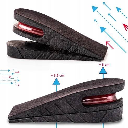 Zvyšující podpatky vložky bot o výšce 5 cm Pohlaví unisex
