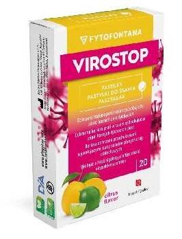 Virostop pastilky s příchutí citrusů 20 pastilek