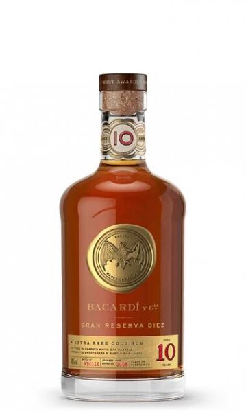 BACARDÍ Gran Reserva Diez | Bacardi 10 Year Old Rum | Extra Dark Gold Rum | BACARDÍ Global