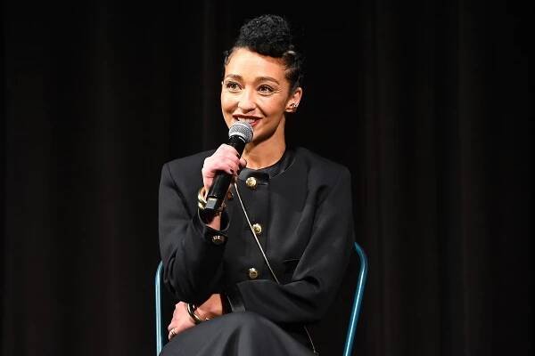 Ruth Negga speaks onstage at the "Passing" Q&A during the 24th SCAD Savannah Film Festival on October 25, 2021 in Savannah, Georgia