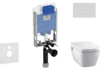 WC sada Ideal Standard ProSys - Set předstěnové instalace, sprchovací toalety a sedátka TECEone, tlačítka Oleas M1, Rimless, SoftClose, bílá ProSys80M SP130