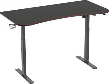SpeaKa Professional psací stůl pro práci vsedě i ve stoje elektricky výškově nastavitelné Rozsah výšky: 730 do 1210 mm (š x h) 1600 mm x 800 mm černá