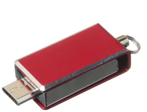 Mini USB flash disk CUSETTA OTG - duální červená