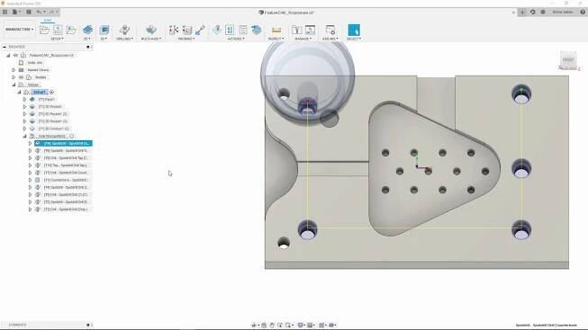 Fusion 360 Manufacturing Extension - Rozpoznání děr