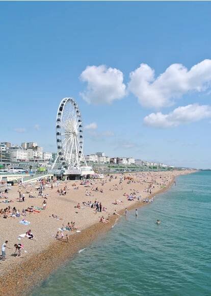 Crowd At Brighton Beach