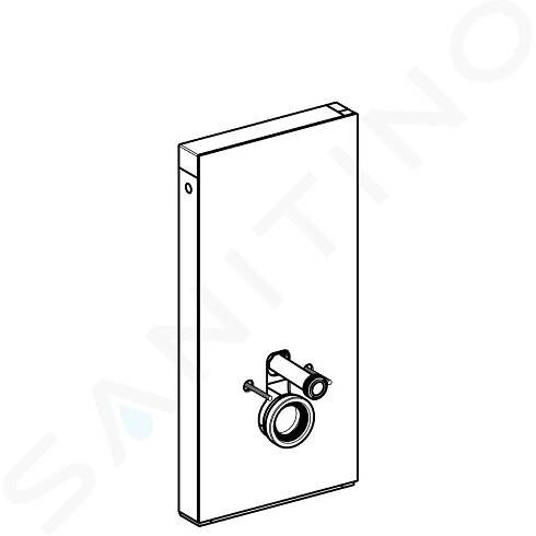Geberit Monolith - Sanitárny modul na závesné WC, 101 cm, bočný prívod vody, mätovozelená 131.022.SL.5