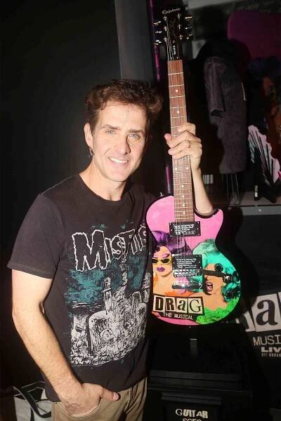 Joey McIntyre poses during a press presentation of "DRAG: The Musical" at The New World Stages 