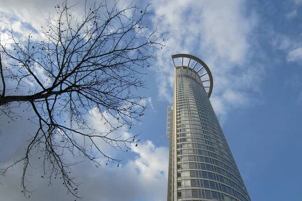 Download free HD stock image of Man And Nature Skyscraper