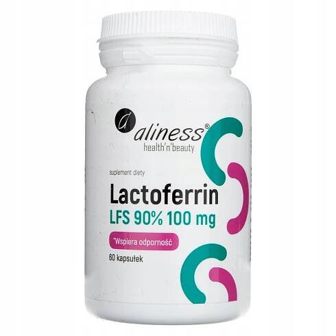 Aliness LACTOFERRIN LFS 90% Laktoferin Vitamín C Imunita 60 kapslí