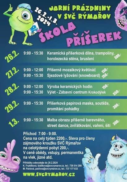 Středisko volného času Rýmařov připravilo příměstský tábor na jarní prázdniny